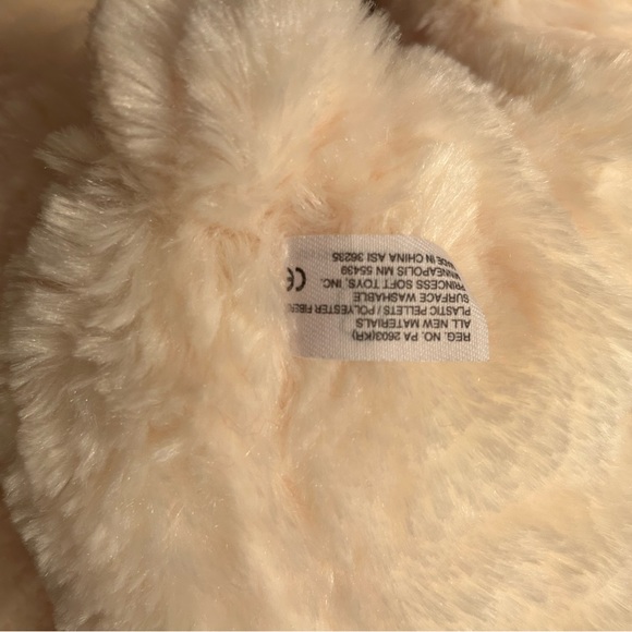 Teddy Bear plush by Princess Soft Toys. Crème color w/green & red scarf Cuddly! - Picture 6 of 6